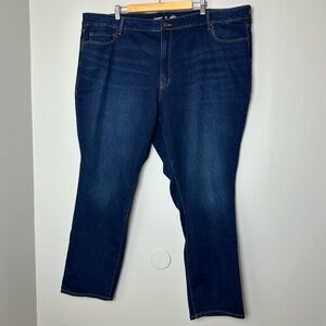 Old Navy Mid Rise Power Slim Straight Dark Wash Jeans